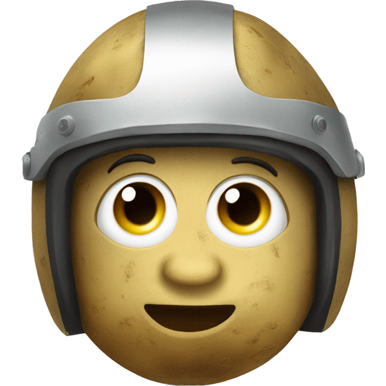 Potato with helmet emoji