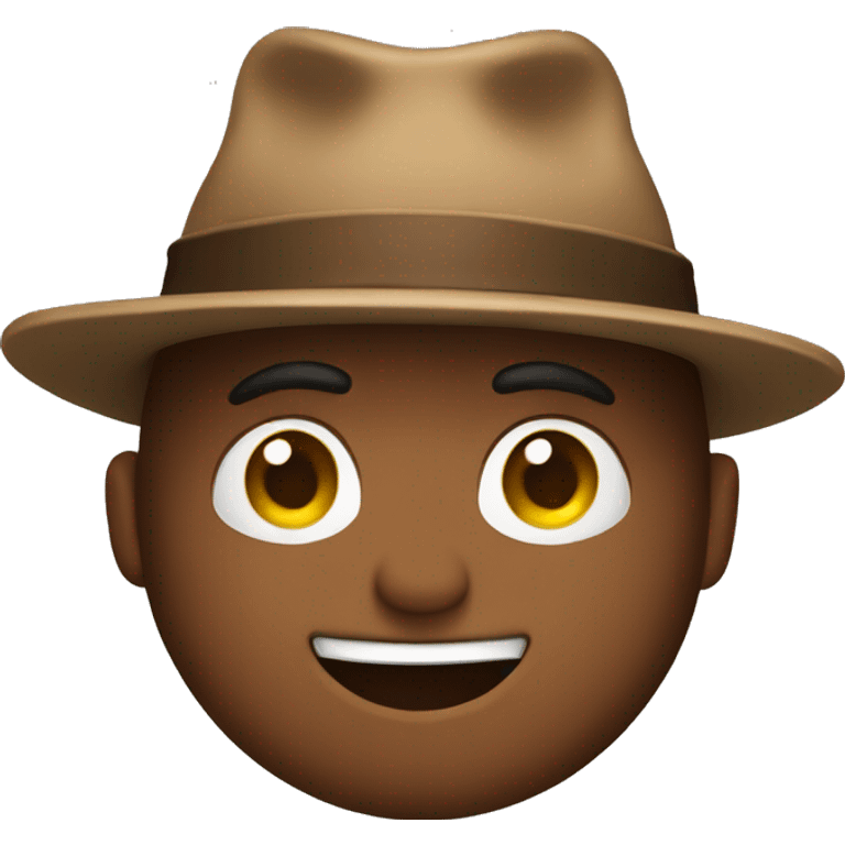 Brown hat  emoji