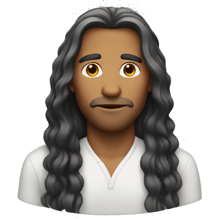 Man with long hair emoji