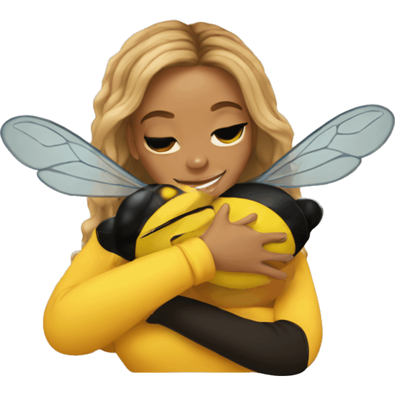 beyonce hugging a bee emoji