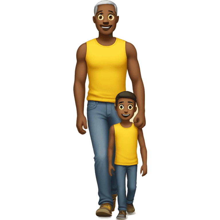 father and son yellow emoji