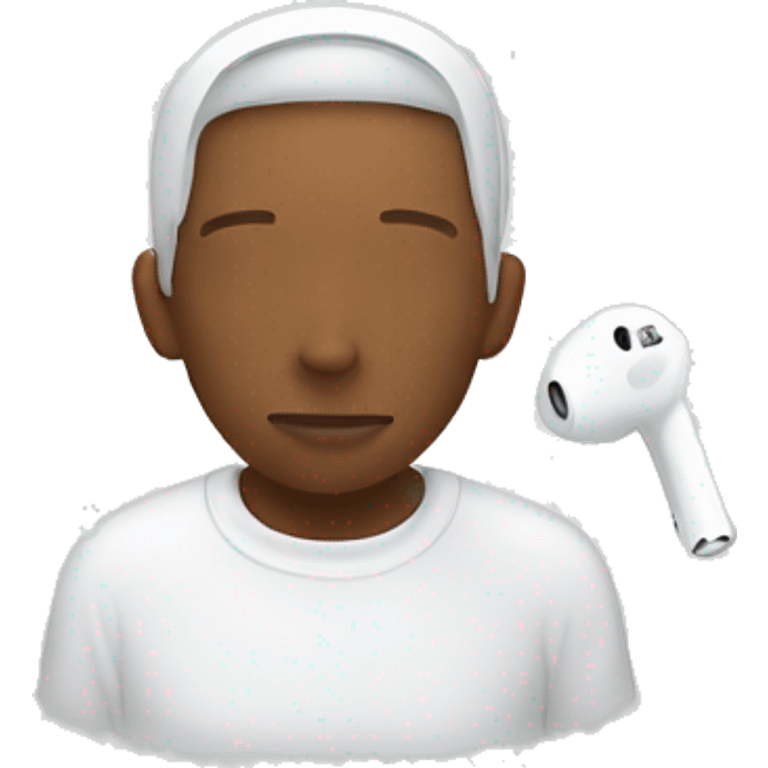 White Outline Of Airpods emoji