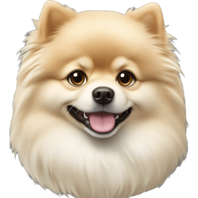 Golden Cream White Pomeranian dog  emoji