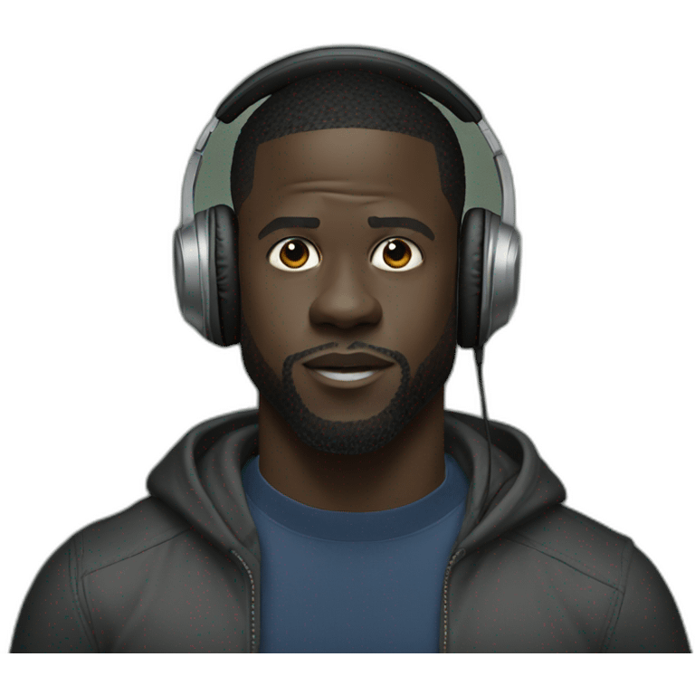 kevin hart with headphones emoji