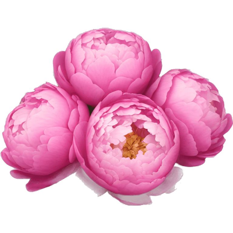 Bouquet of pink peonies emoji