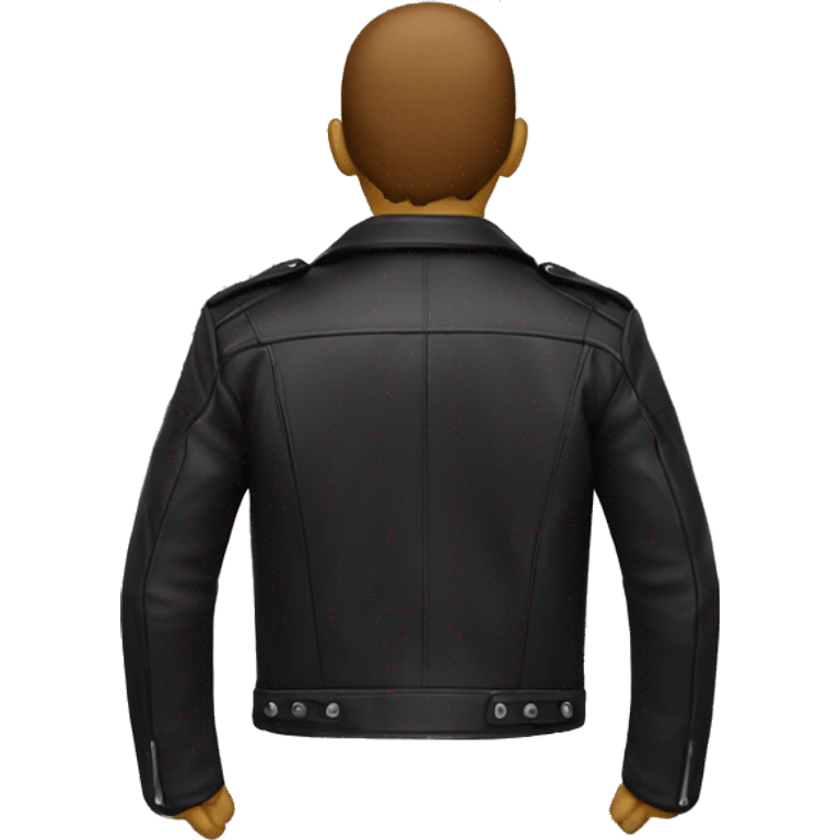 cool boy with leather jacket, from the back emoji