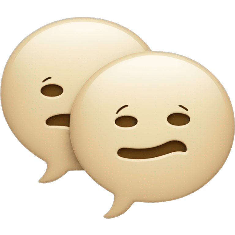 Two beige speech bubbles emoji