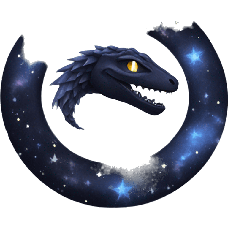 MAGICAL BLACK Ouroboros IN STARS emoji