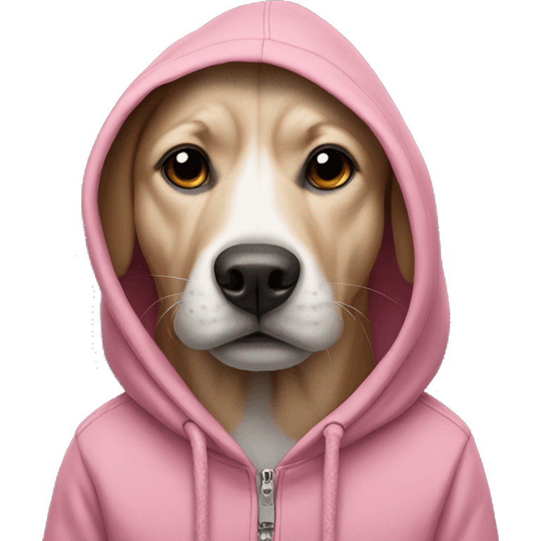 Dog wearing a hoodie emoji