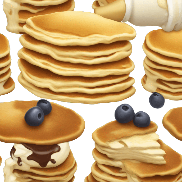 Pancakes and ice cream  emoji