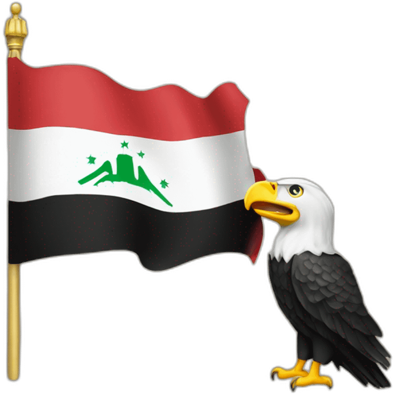 Iraq flag and eagle emoji