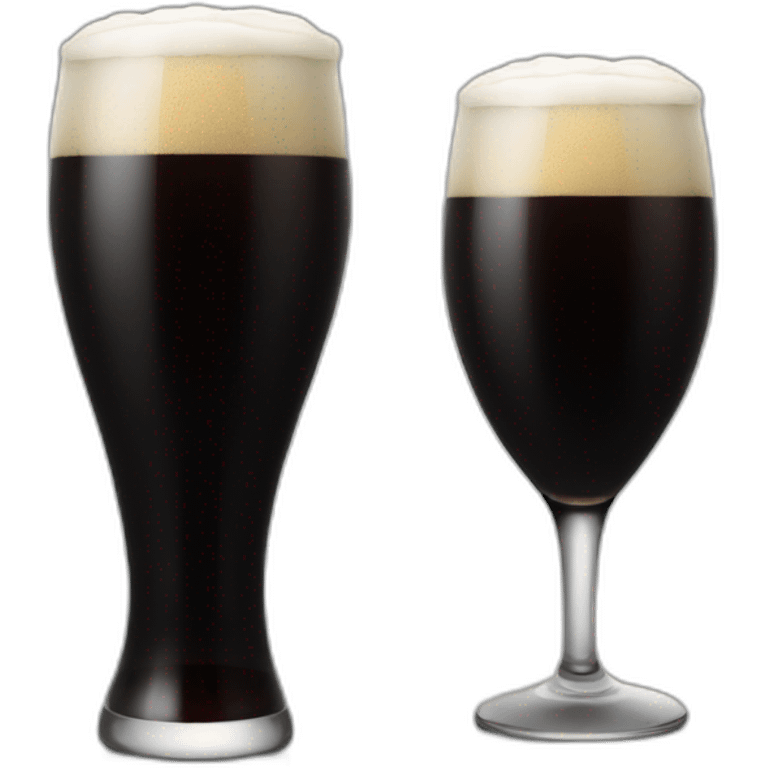 black beer glass emoji