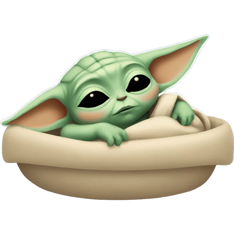 sleeping baby yoda emoji