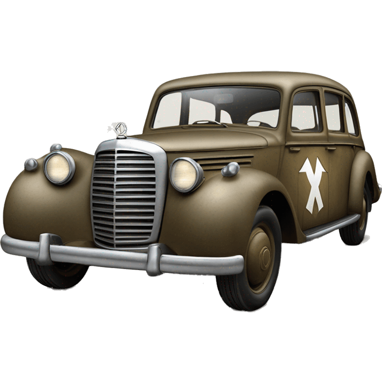 Wonder Woman’s Invisible 1943 WW2 Mercedes German Staff Officer’s 4-door Car Repurposed for U.S. Mail delivery  emoji