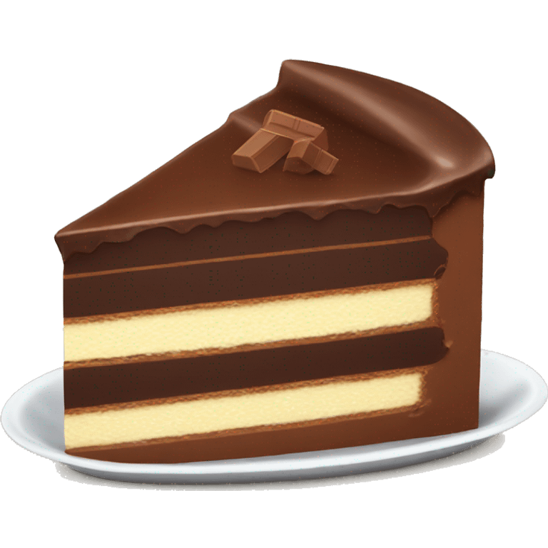 Slice of chocolate german cake emoji