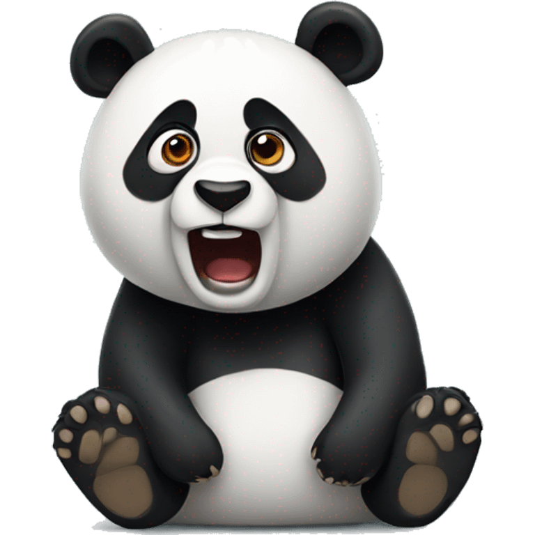 A shocked panda  emoji