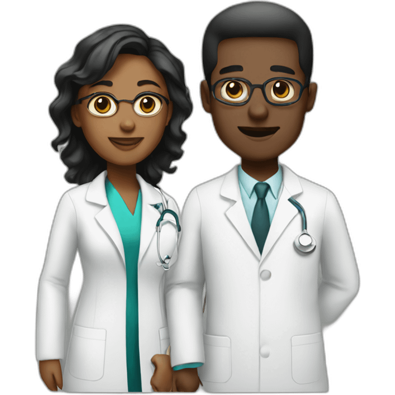 Black doctor and pharmacist emoji