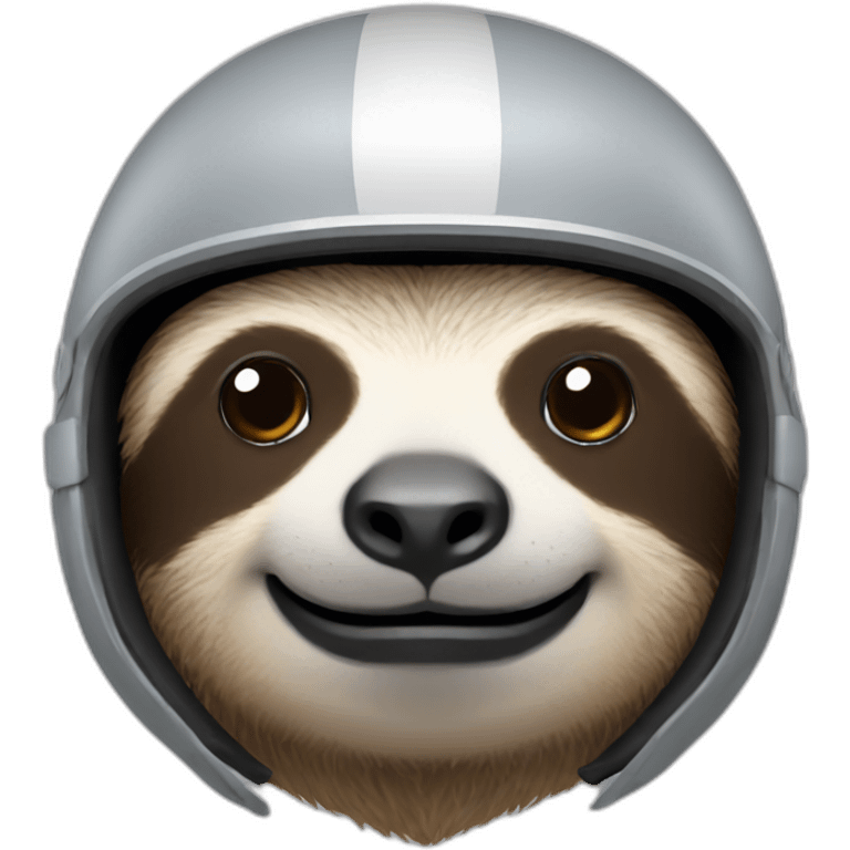 sloth wearing helmet emoji