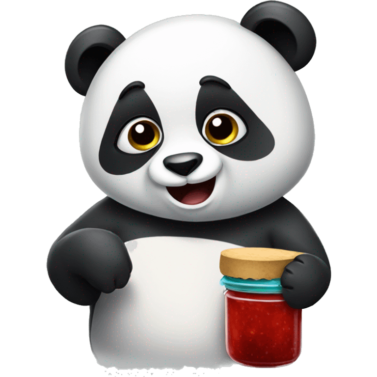 Panda eating jam emoji