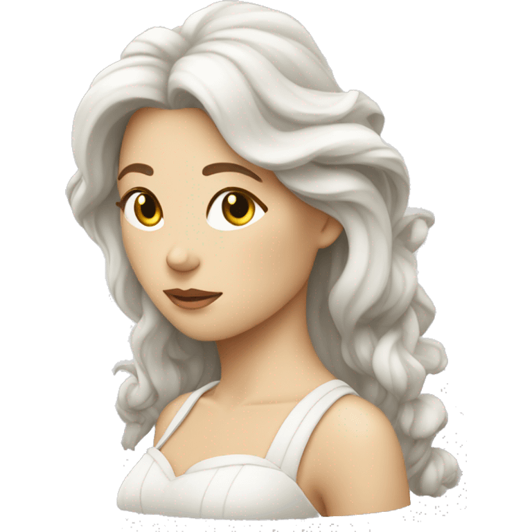 Femme blanche châtain qui dort emoji