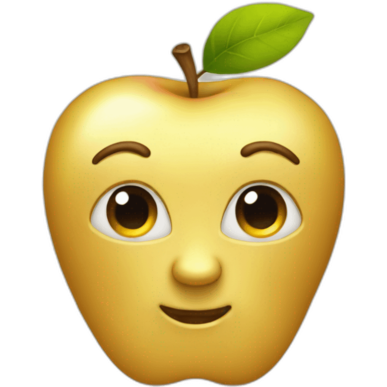 apple fully golden emoji