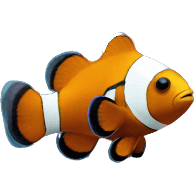 a orange clownfish in coral reefs emoji