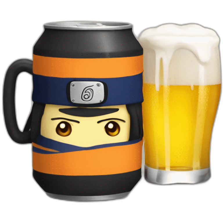 Naruto buvant une bière emoji