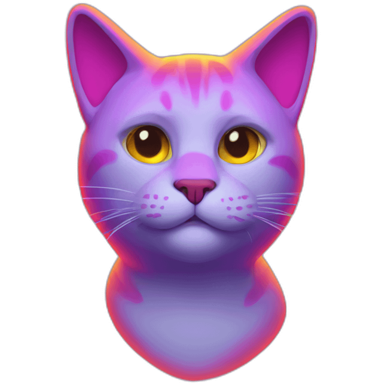 Neon cat emoji