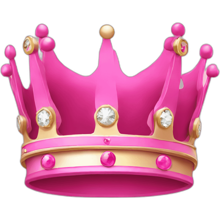 Pink money crown emoji