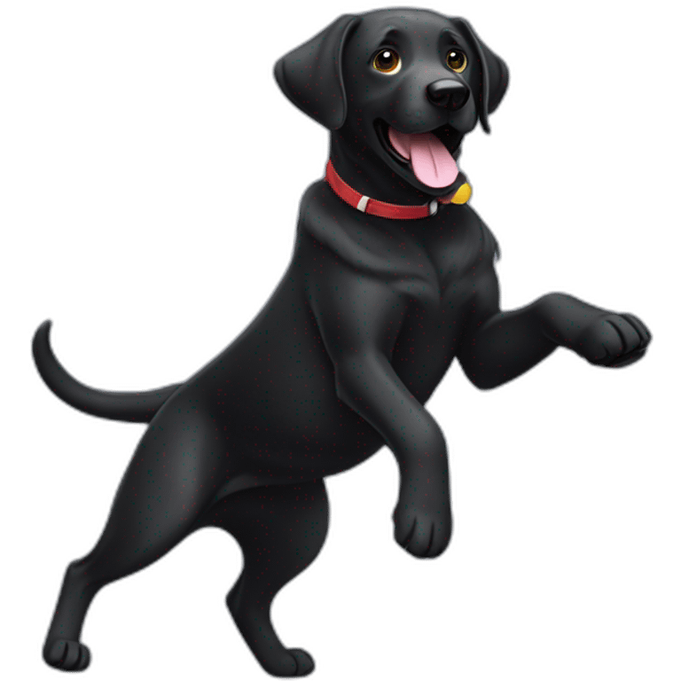 perro labrador negro bailando emoji