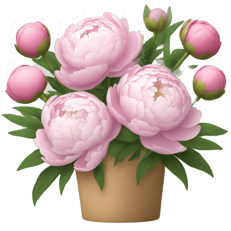 Peonies bouquet emoji