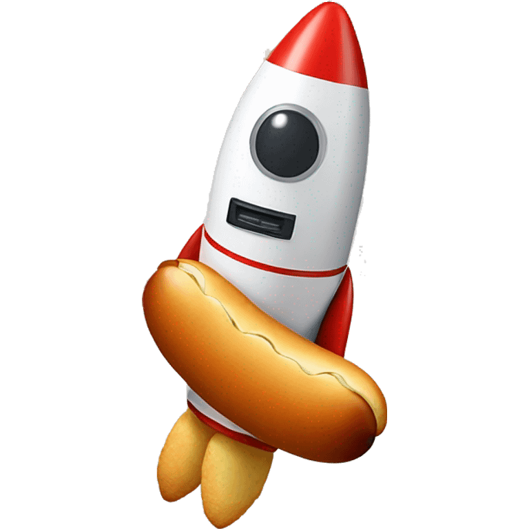 Rocketman with hotdog emoji