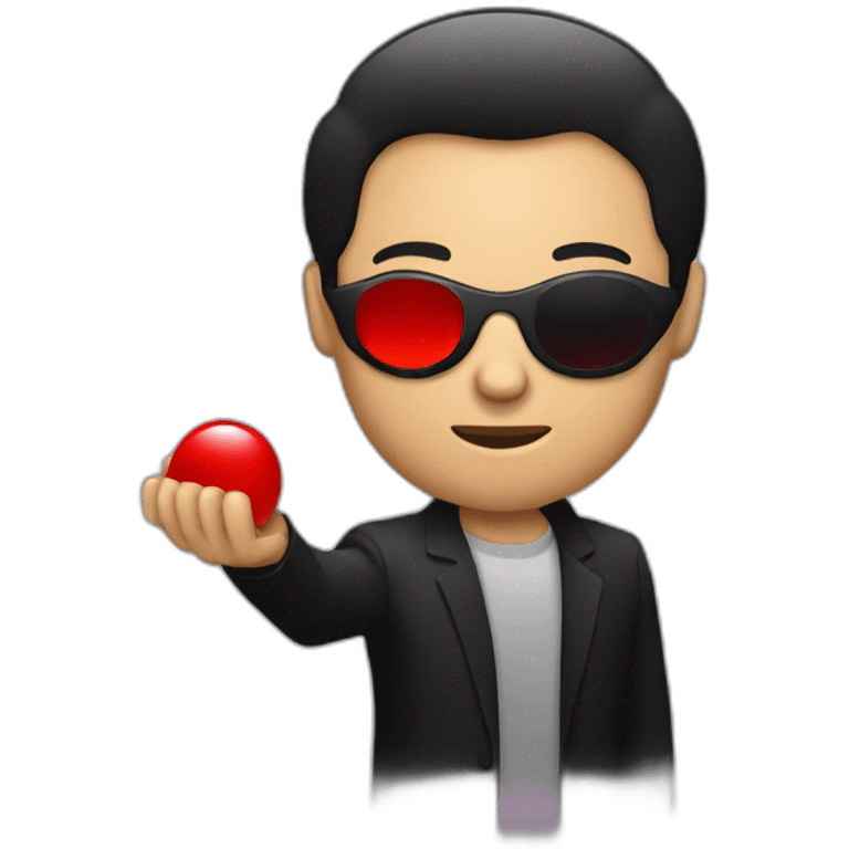 NEO,-the-matrix,-holding-red-pill emoji