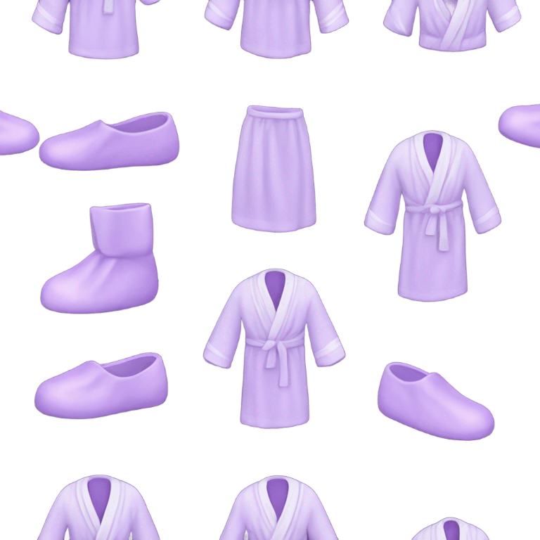 Light purple silk slippers and robe emoji