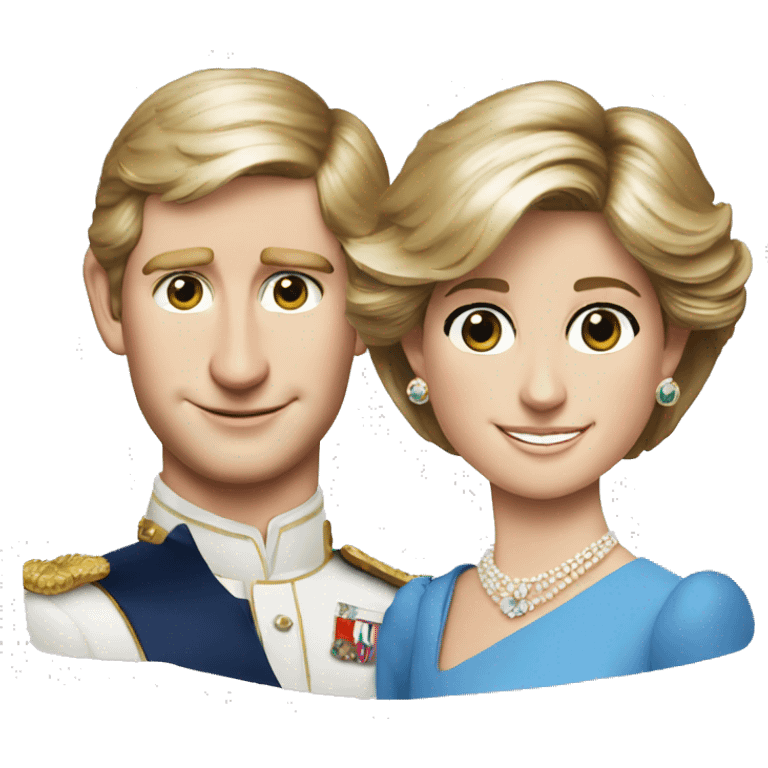 princess diana and prince charles and prince william and prince harry emoji