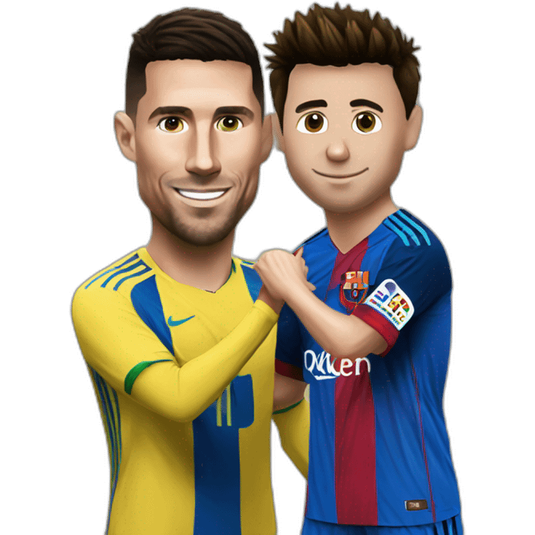 Ronaldo qui embrasse messi emoji