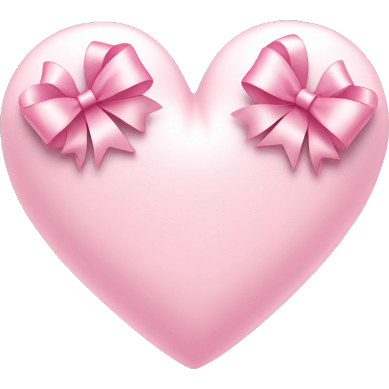 Light pink heart with bows emoji