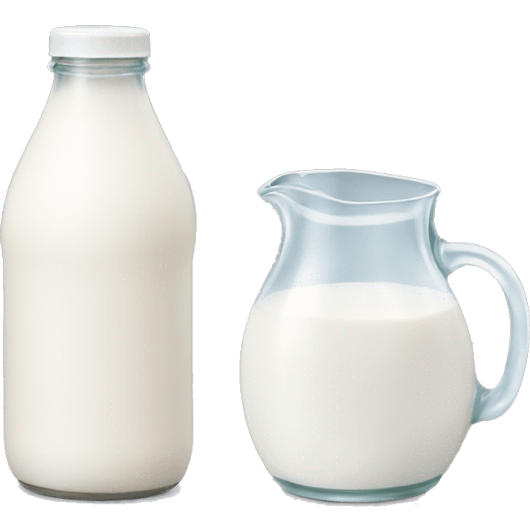 white milk in bottle emoji