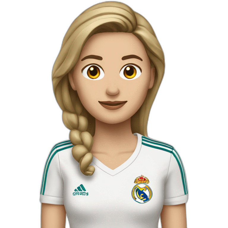 Mujer Aficionada francesa Del Real madrid emoji