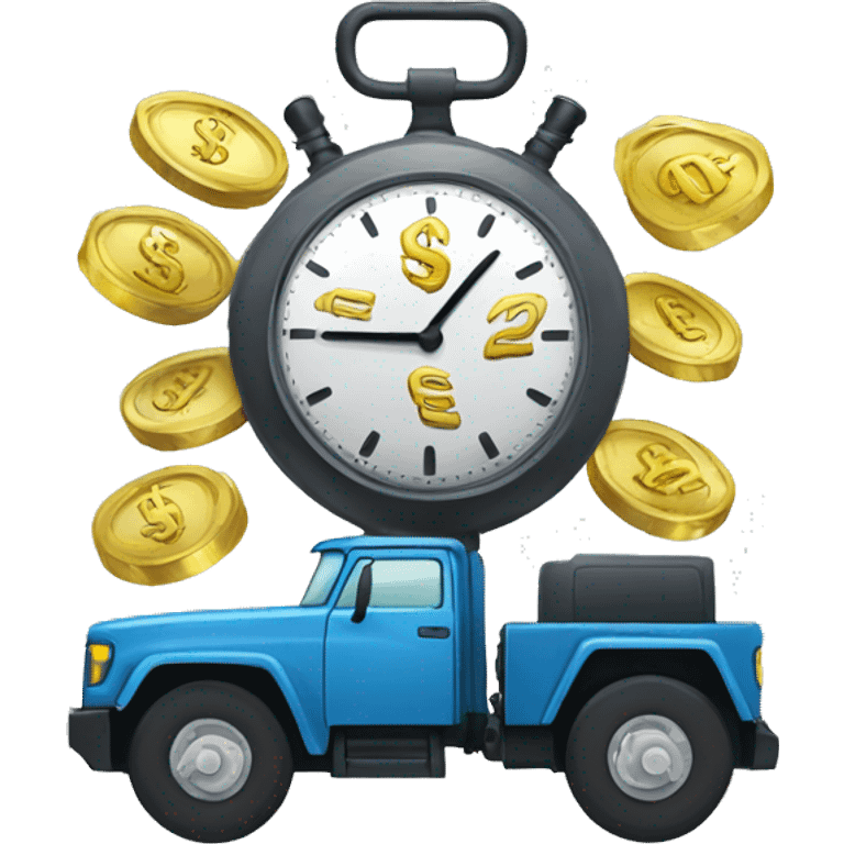 Combine money and a clock emoji