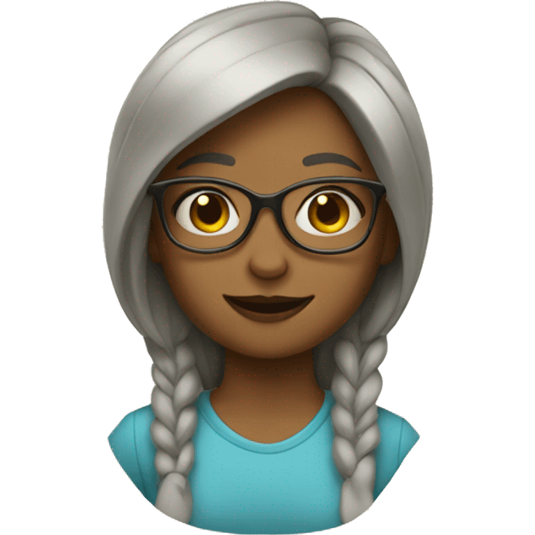 girl with glasses emoji