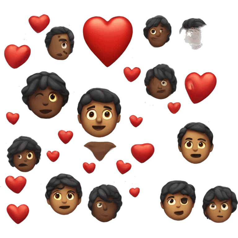 Corazón negro y rojo emoji