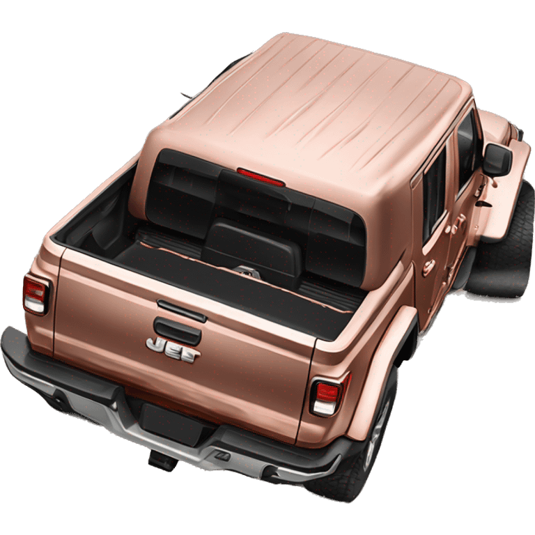 Realistic rose gold Jeep Gladiator truck. emoji