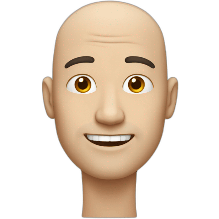 White guy with black teeth and no hair brows emoji