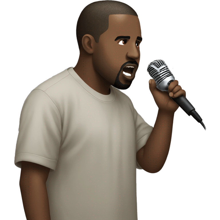 Kanye singing emoji