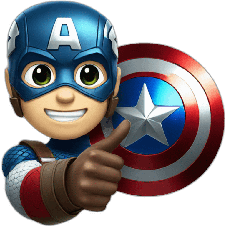 Captain america thumbs up emoji