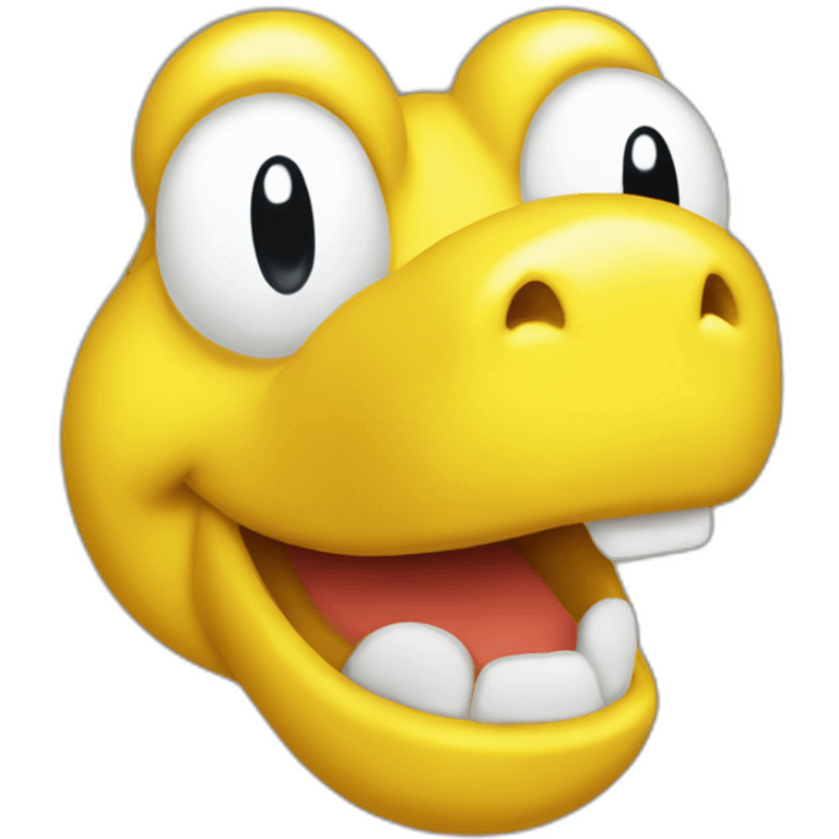 Yellow yoshi head emoji