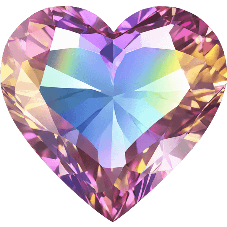 Heart shaped 56-carat rainbow diamond emoji