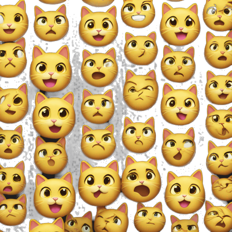 the yellow cat emoji mixed with the pleading face emoji emoji