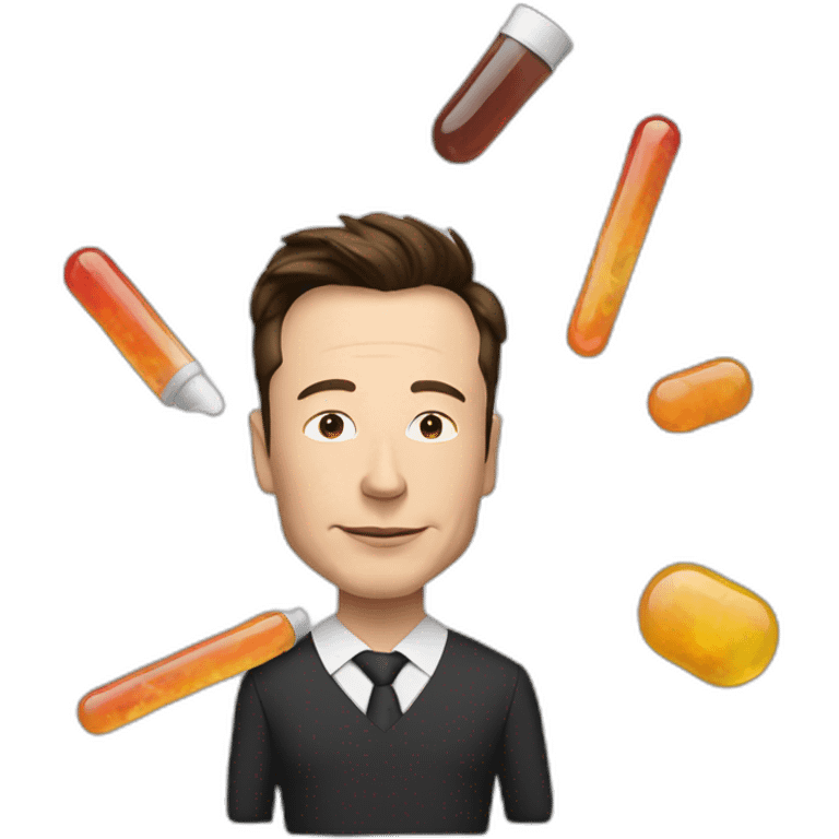 elon musk doing drugs, for educational purposes only, inclusiveness and positive, LGTBQ+ emoji